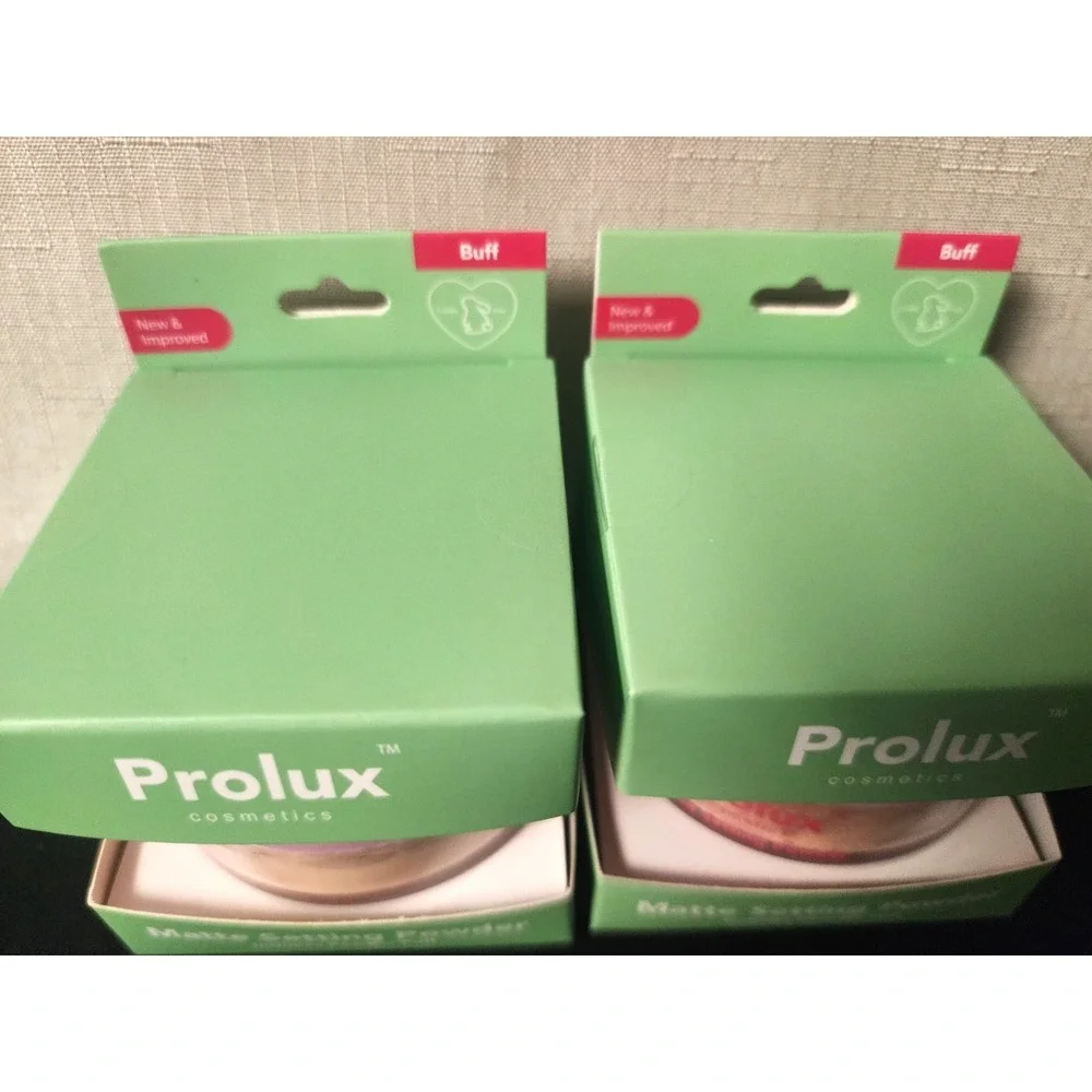 PROLUX Cosmetics Matte Setting Powder With Puff‎ ~ Buff (2) New